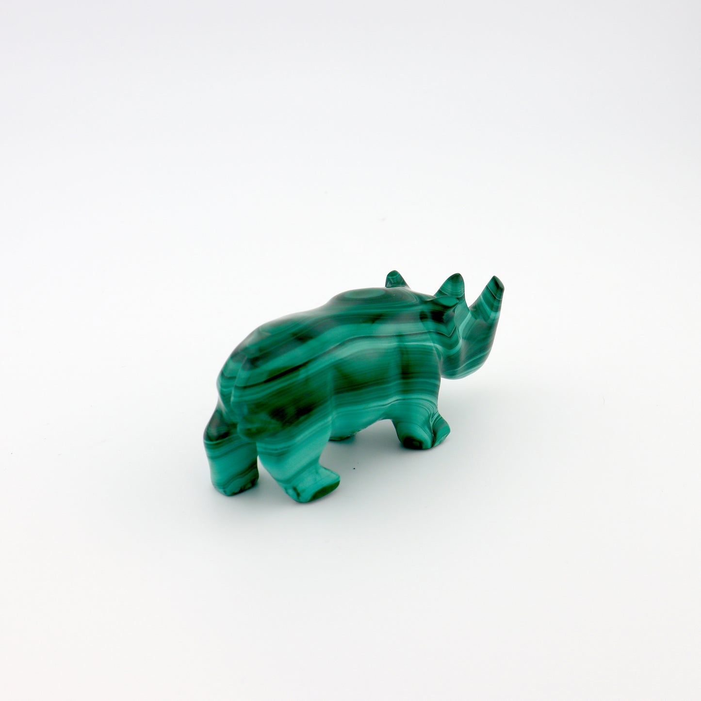 Malachite Carved Rhino